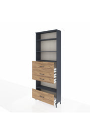 Arges Dolap 4 Raflı 4 Çekmeceli 88x30x243 - S33M182V6A