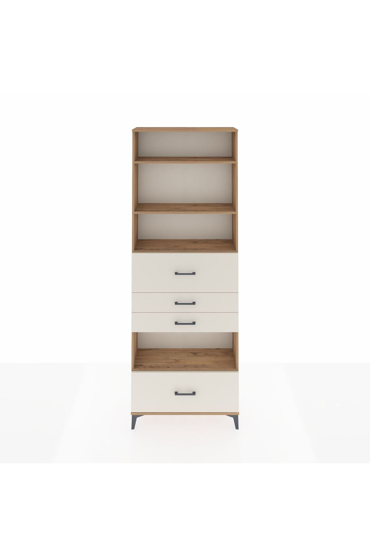 Arges Dolap 4 Raflı 4 Çekmeceli 88x30x243 - S33M182V7A