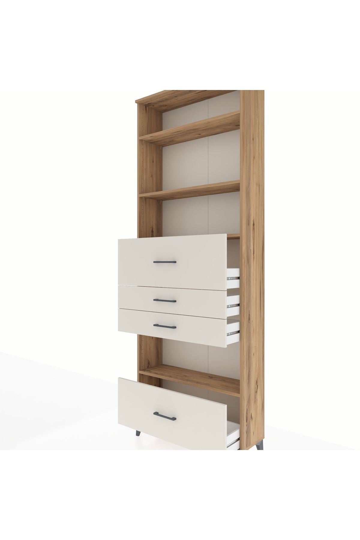 Arges Dolap 4 Raflı 4 Çekmeceli 88x30x243 - S33M182V7A