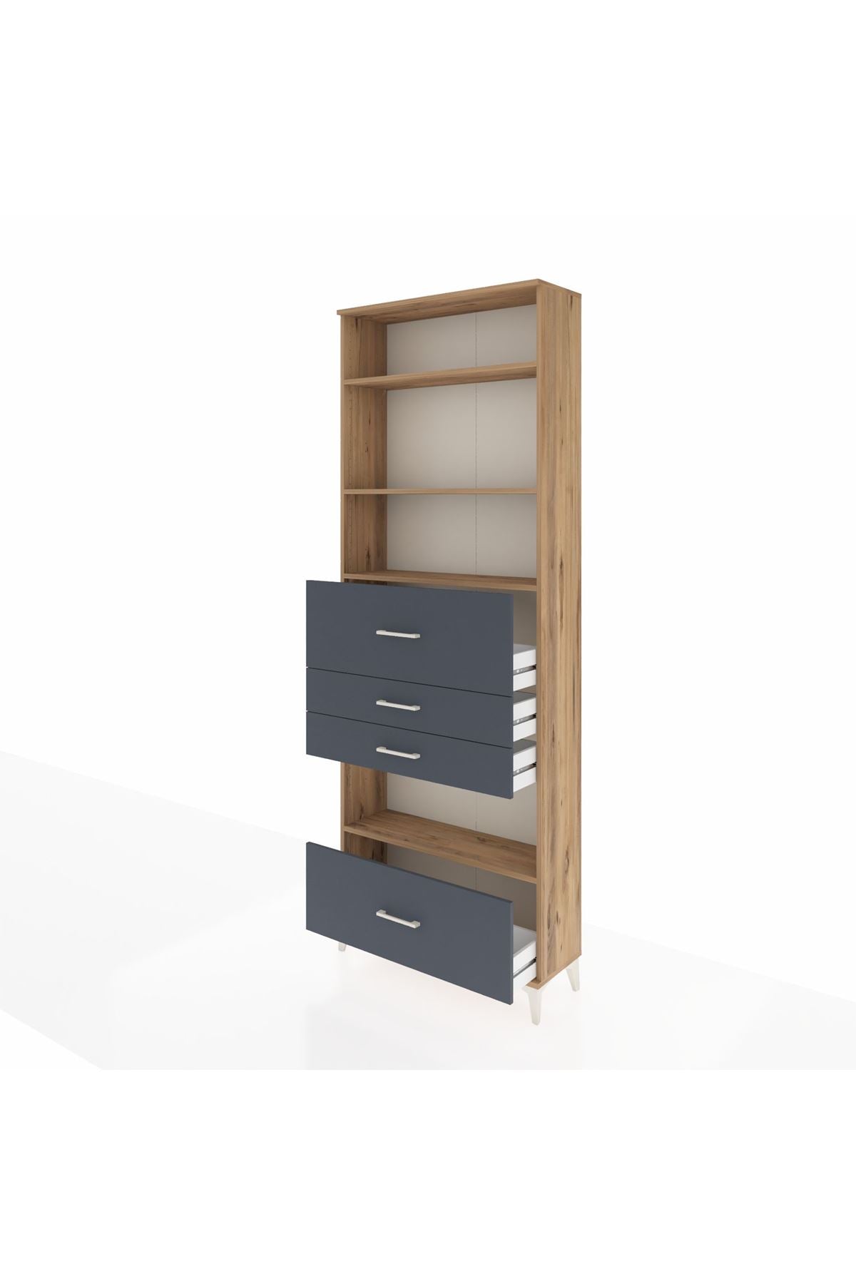 Arges Dolap 4 Raflı 4 Çekmeceli 88x30x243 - S33M182V8A