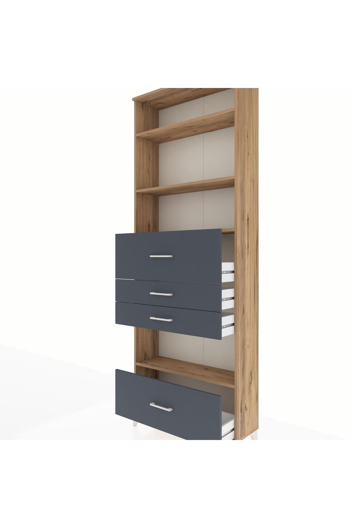 Arges Dolap 4 Raflı 4 Çekmeceli 88x30x243 - S33M182V8A