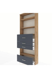 Arges Dolap 4 Raflı 4 Çekmeceli 88x30x243 - S33M182V8A