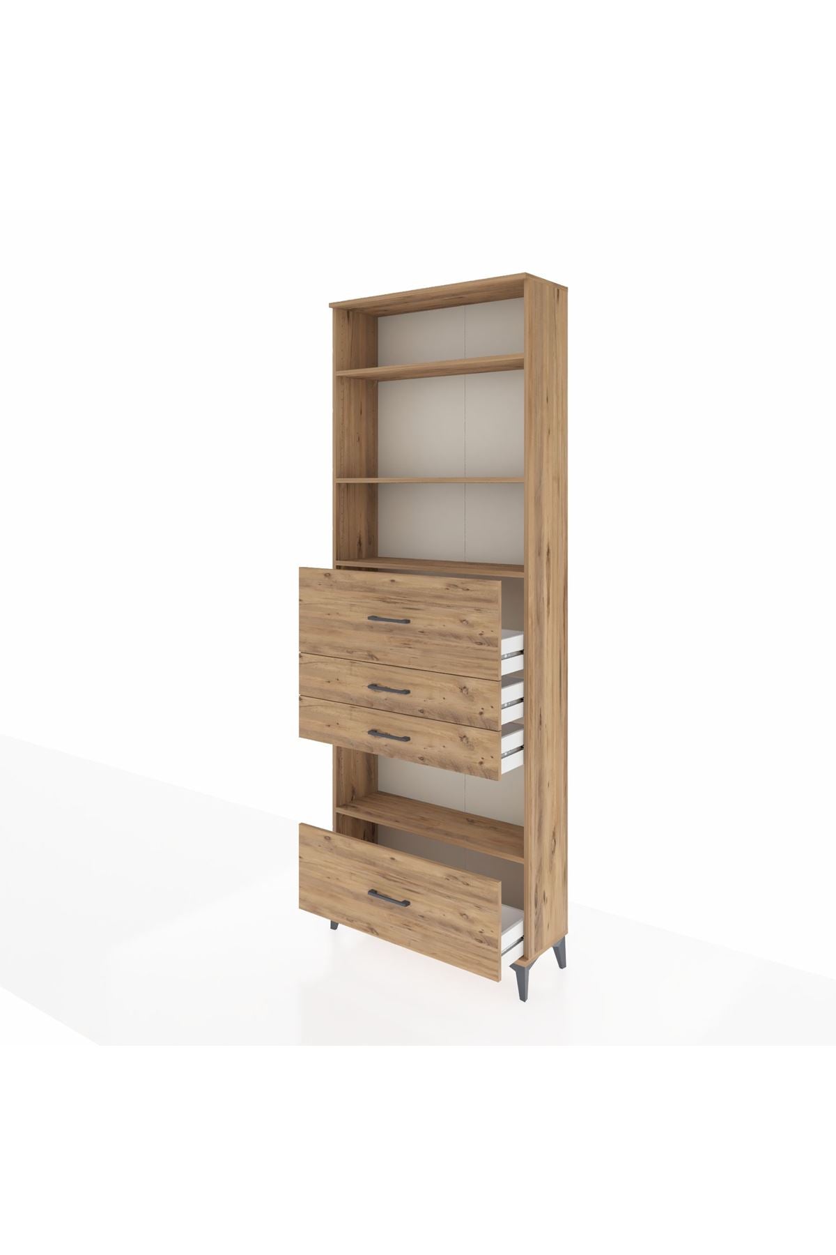 Arges Dolap 4 Raflı 4 Çekmeceli 88x30x243 - S33M182V9A