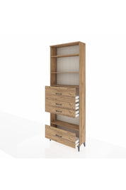 Arges Dolap 4 Raflı 4 Çekmeceli 88x30x243 - S33M182V9A