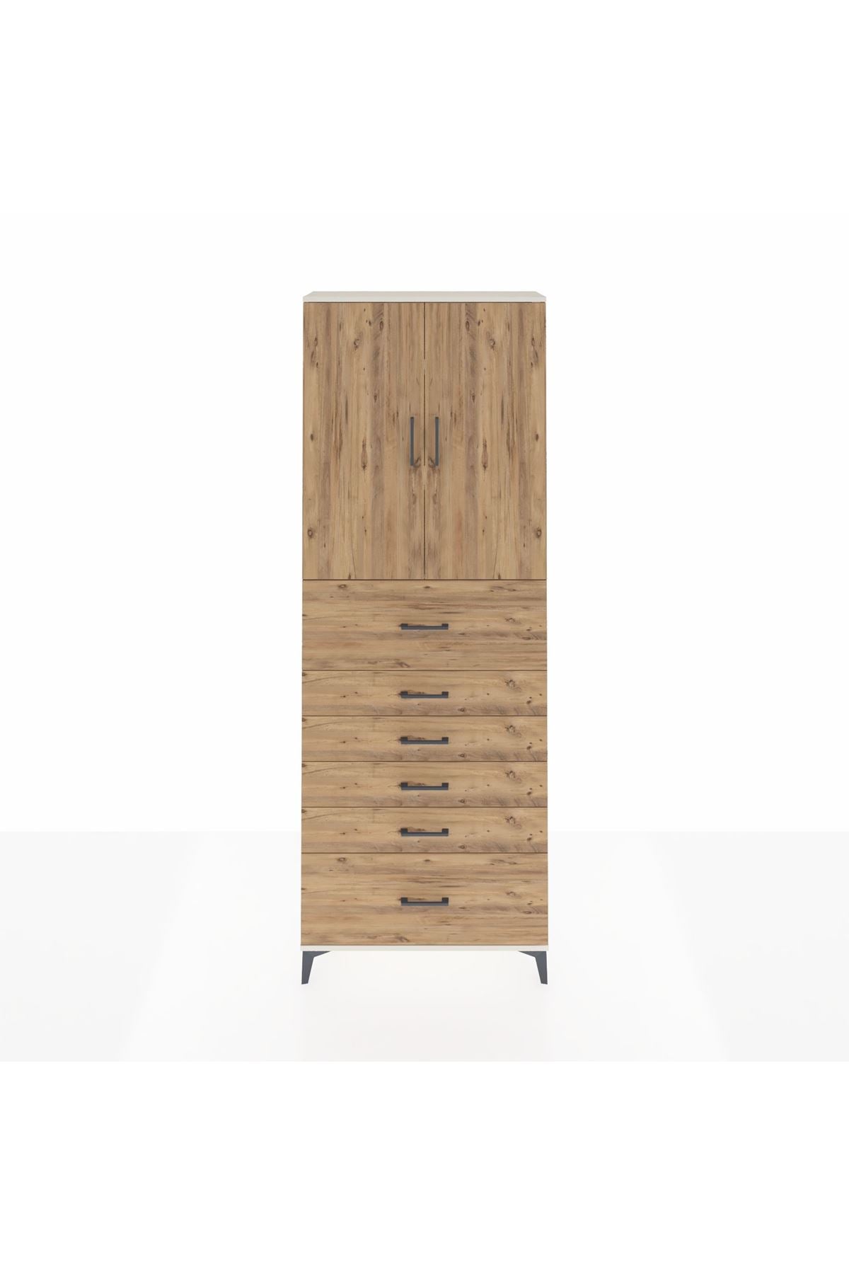 Arges Dolap 3 Raflı 6 Çekmeceli 2 Kapaklı 88x30x243 - S33M183V3A