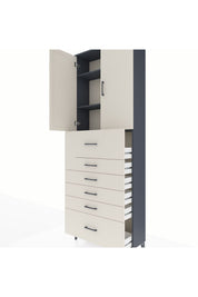 Arges Dolap 3 Raflı 6 Çekmeceli 2 Kapaklı 88x30x243 - S33M183V4A