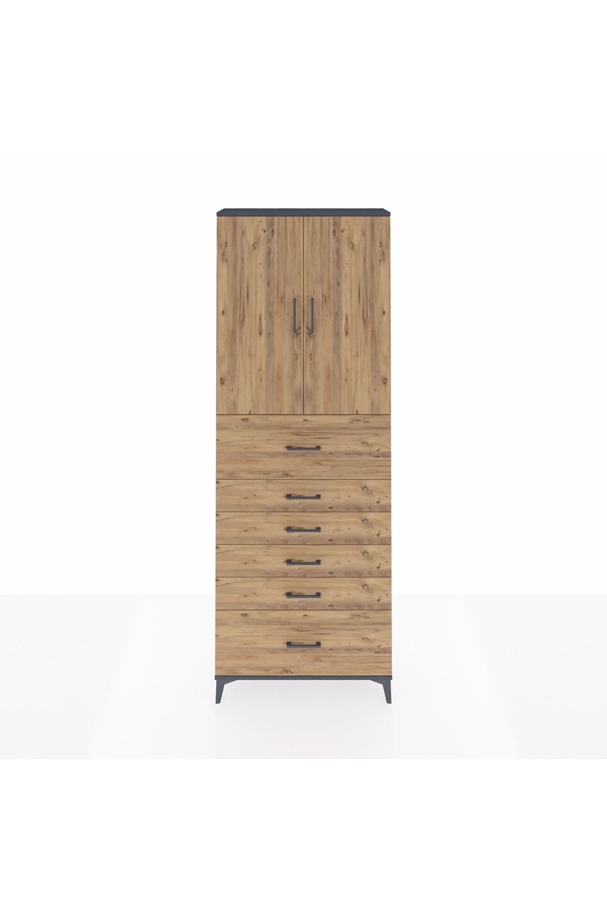 Arges Dolap 3 Raflı 6 Çekmeceli 2 Kapaklı 88x30x243 - S33M183V6A