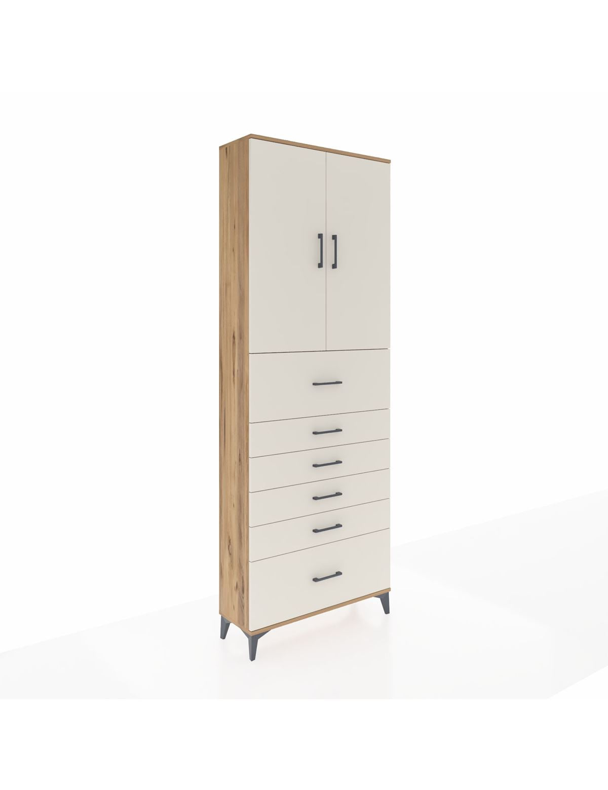 Arges Dolap 3 Raflı 6 Çekmeceli 2 Kapaklı 88x30x243 - S33M183V7A