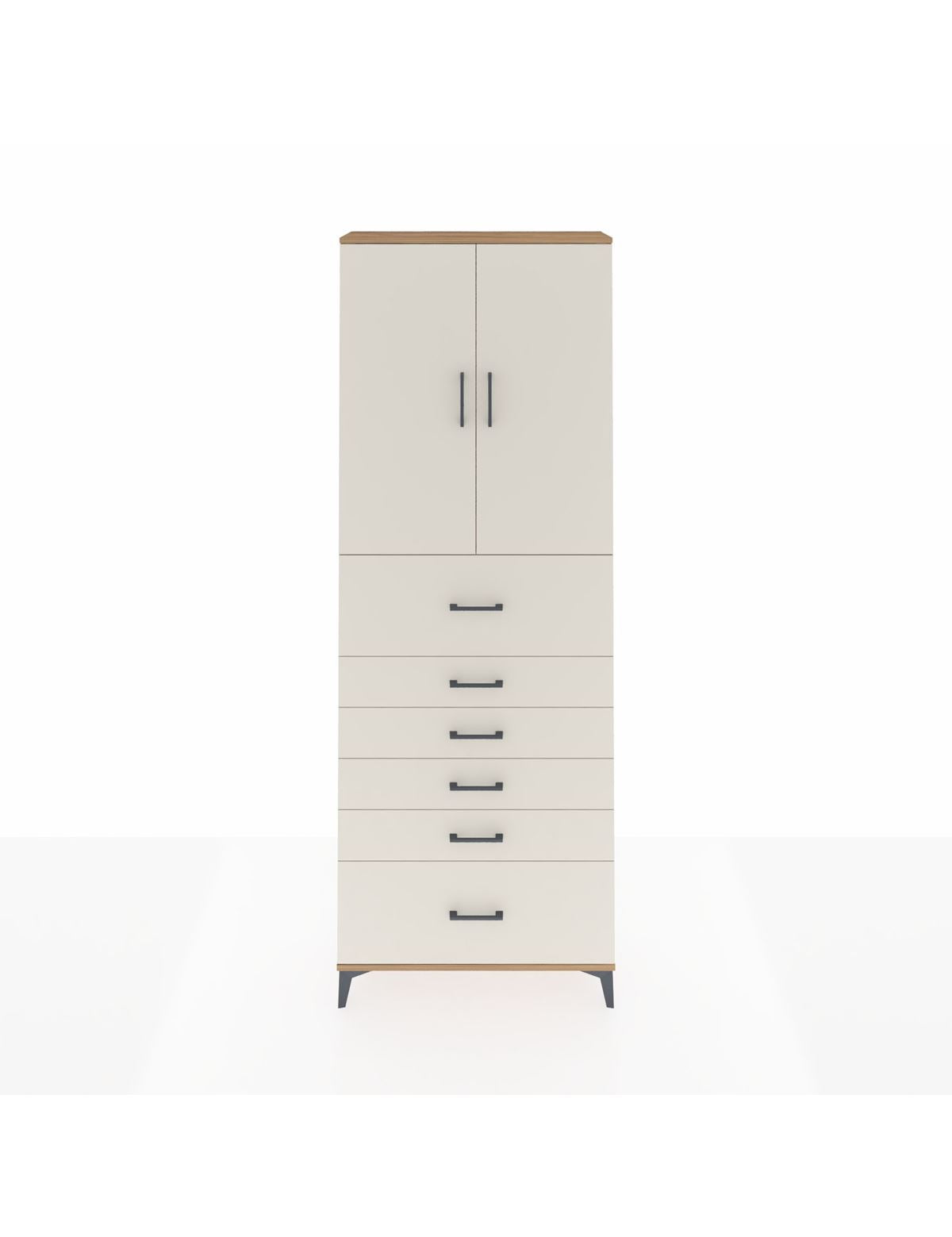 Arges Dolap 3 Raflı 6 Çekmeceli 2 Kapaklı 88x30x243 - S33M183V7A