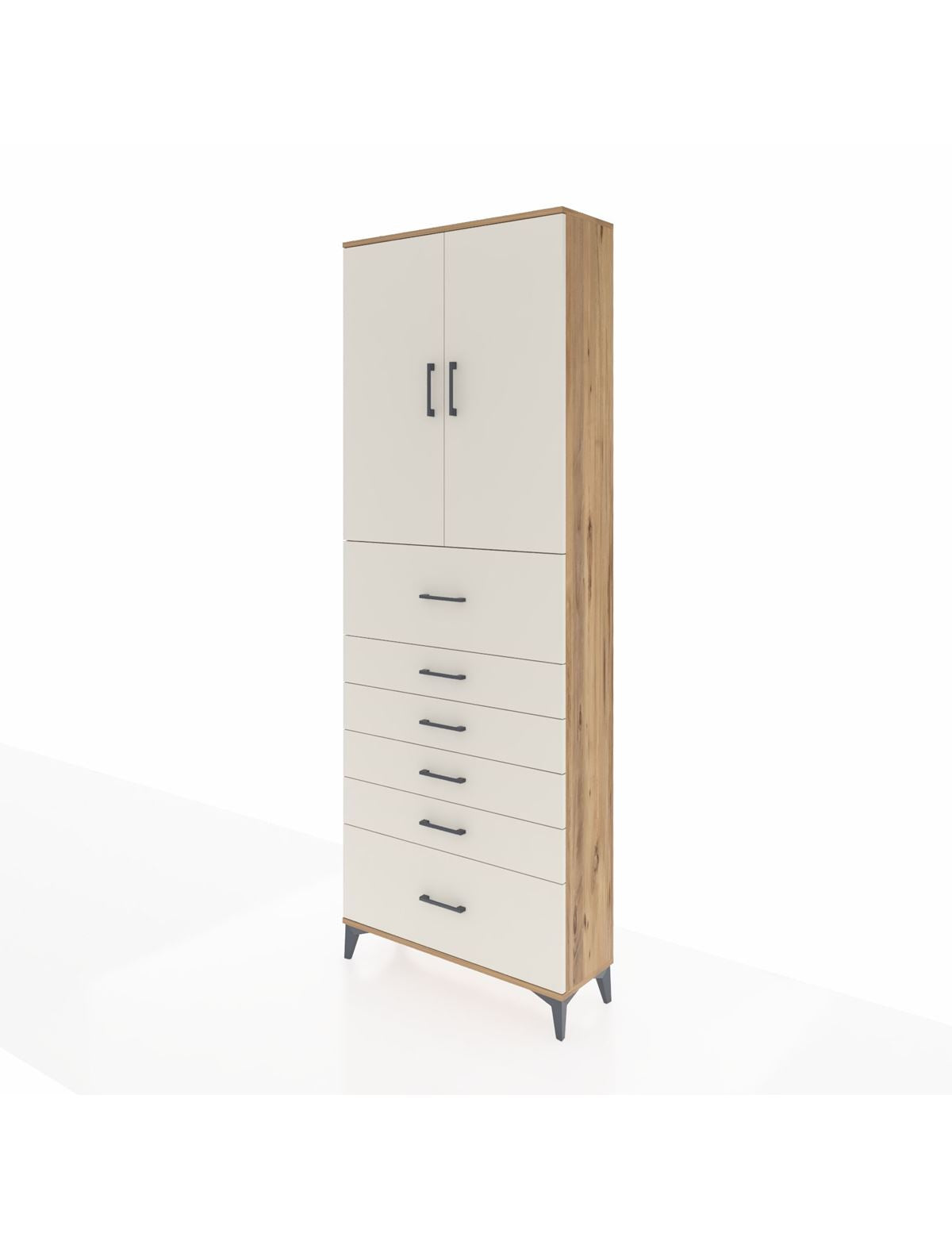 Arges Dolap 3 Raflı 6 Çekmeceli 2 Kapaklı 88x30x243 - S33M183V7A