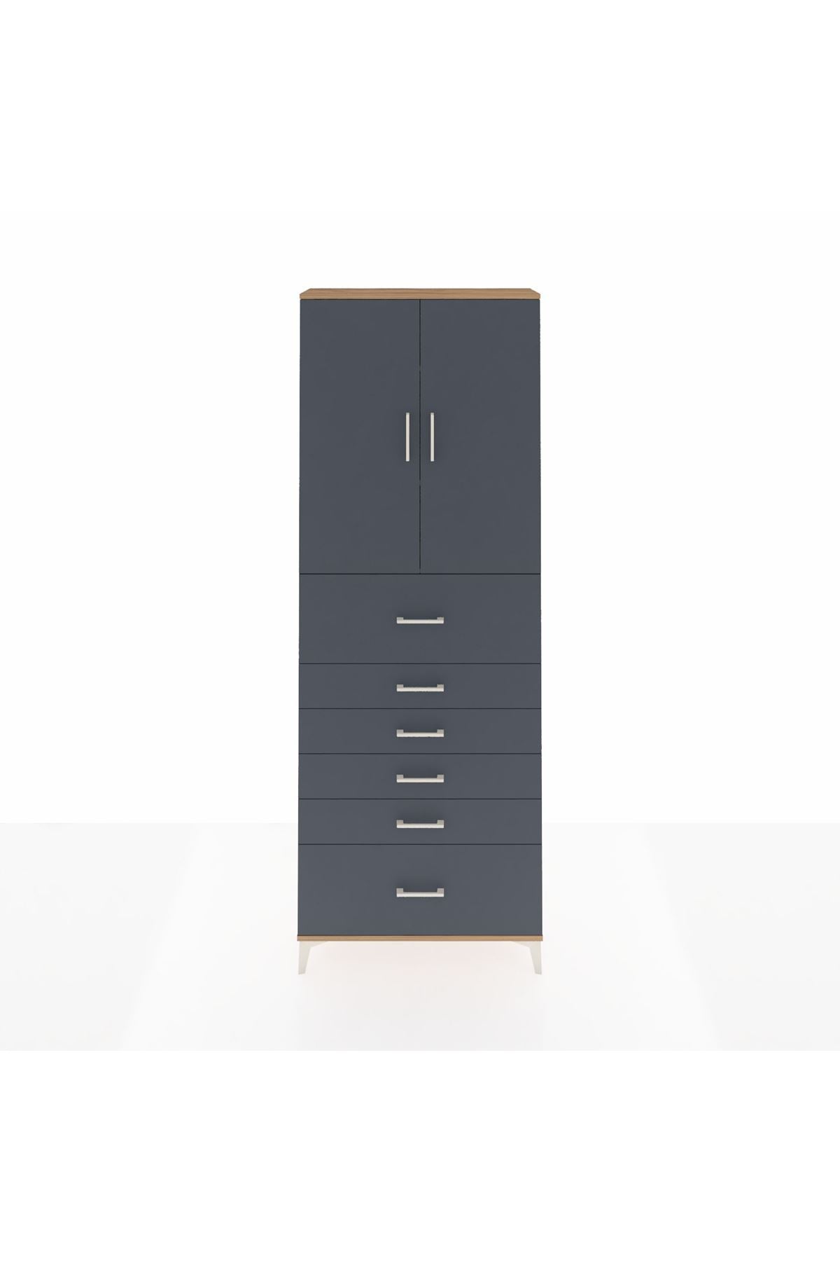 Arges Dolap 3 Raflı 6 Çekmeceli 2 Kapaklı 88x30x243 - S33M183V8A