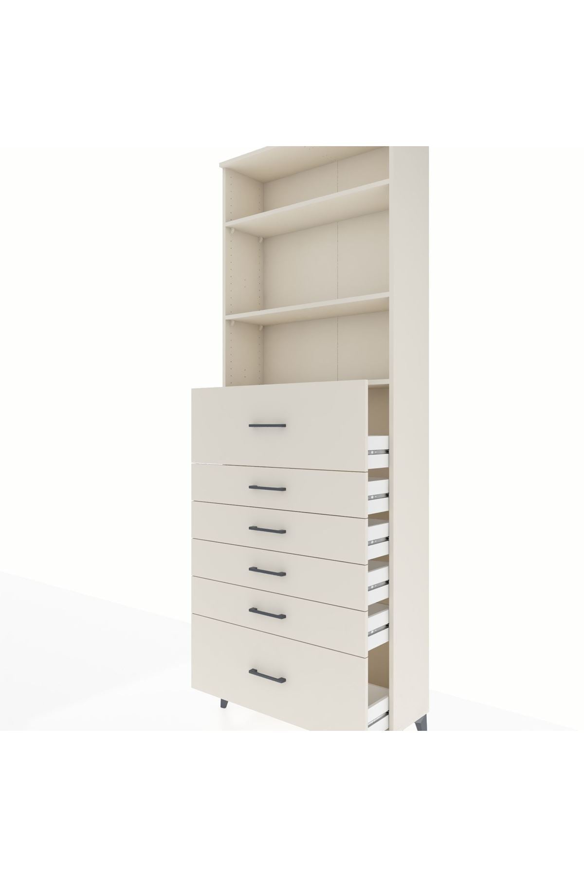 Arges Dolap 3 Raflı 6 Çekmeceli 88x30x243 - S33M184V1A