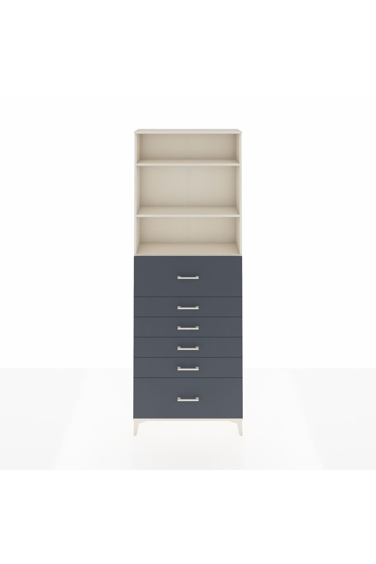 Arges Dolap 3 Raflı 6 Çekmeceli 88x30x243 - S33M184V2A