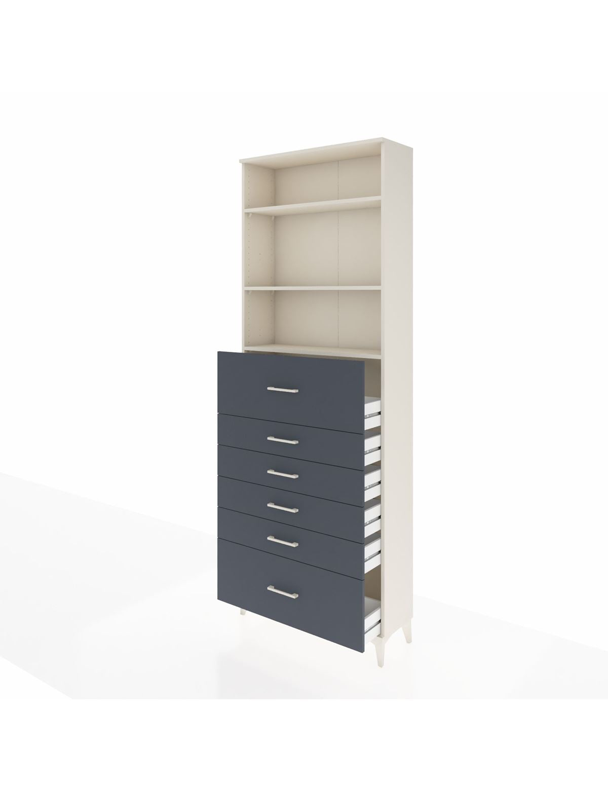 Arges Dolap 3 Raflı 6 Çekmeceli 88x30x243 - S33M184V2A