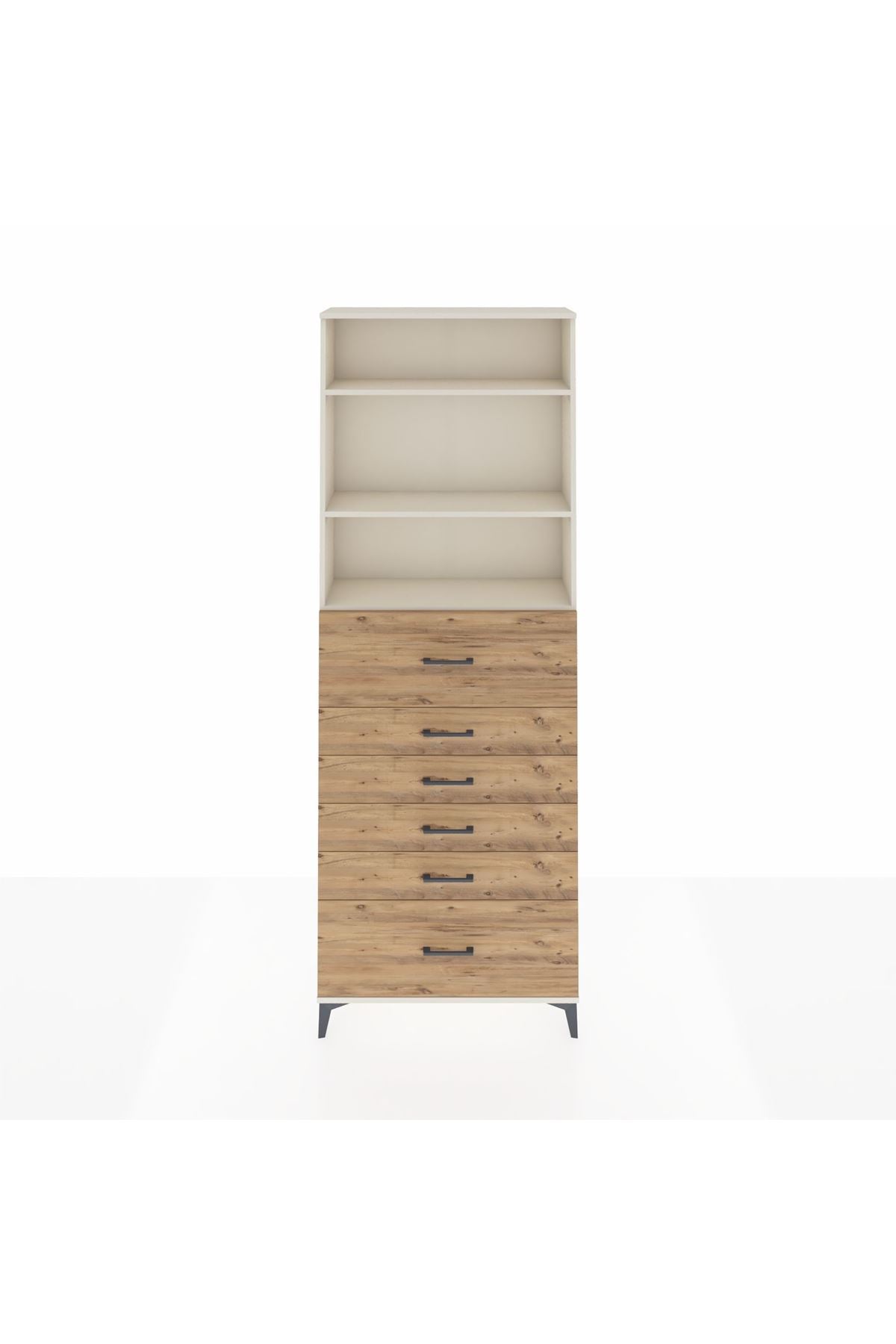 Arges Dolap 3 Raflı 6 Çekmeceli 88x30x243 - S33M184V3A