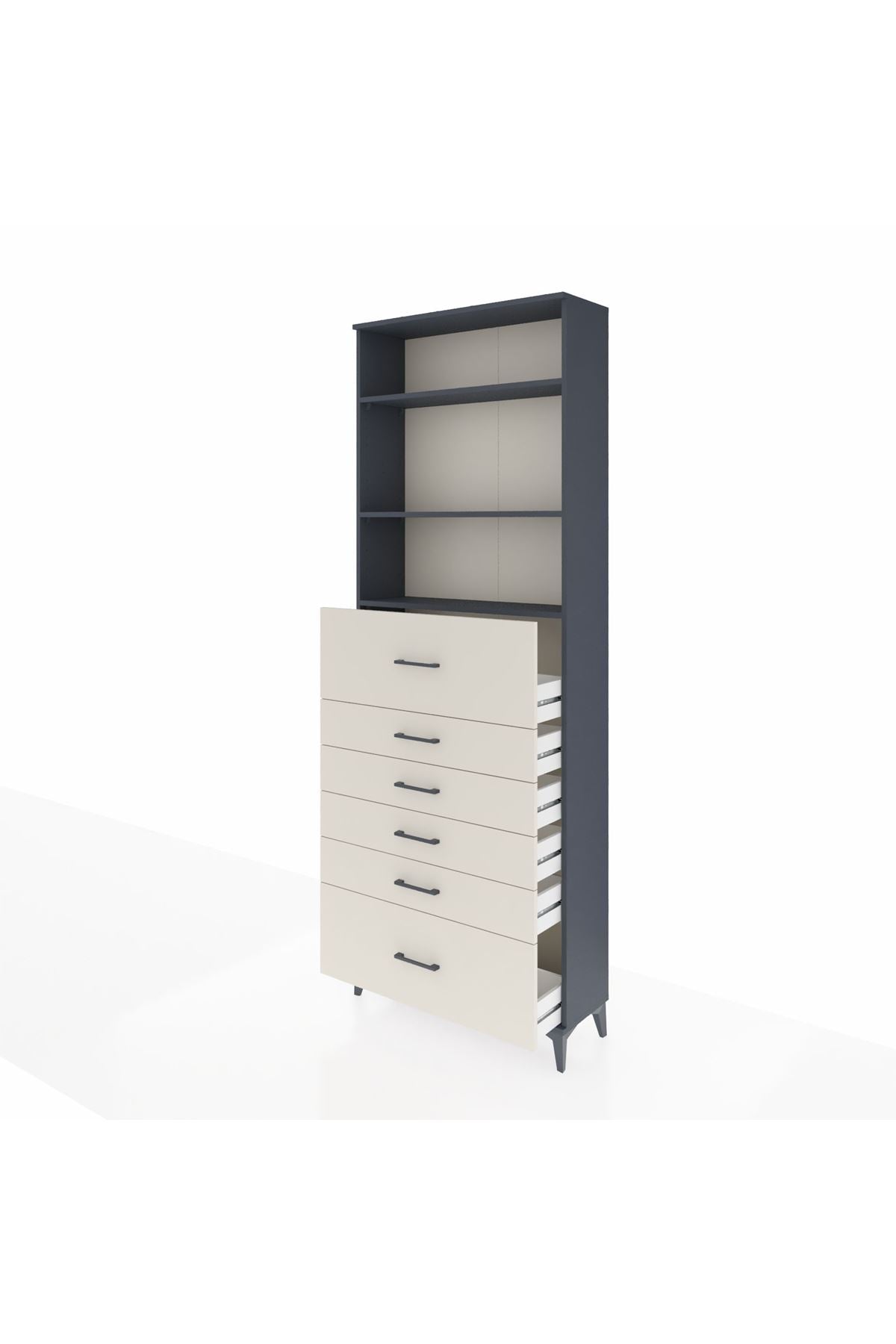 Arges Dolap 3 Raflı 6 Çekmeceli 88x30x243 - S33M184V4A