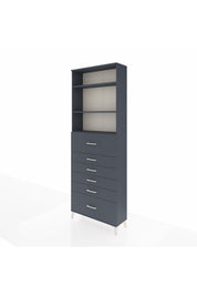 Arges Dolap 3 Raflı 6 Çekmeceli 88x30x243 - S33M184V5A