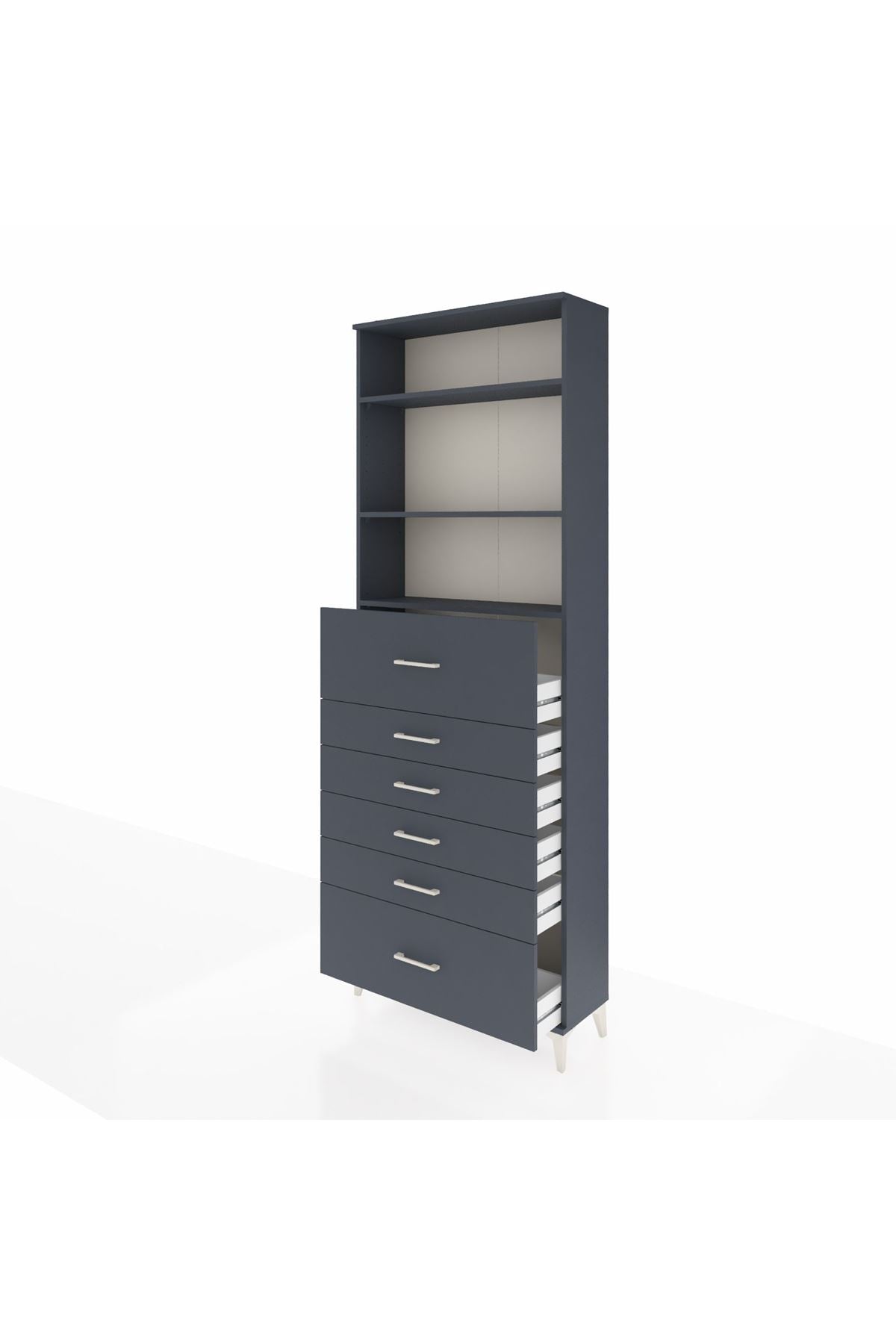 Arges Dolap 3 Raflı 6 Çekmeceli 88x30x243 - S33M184V5A