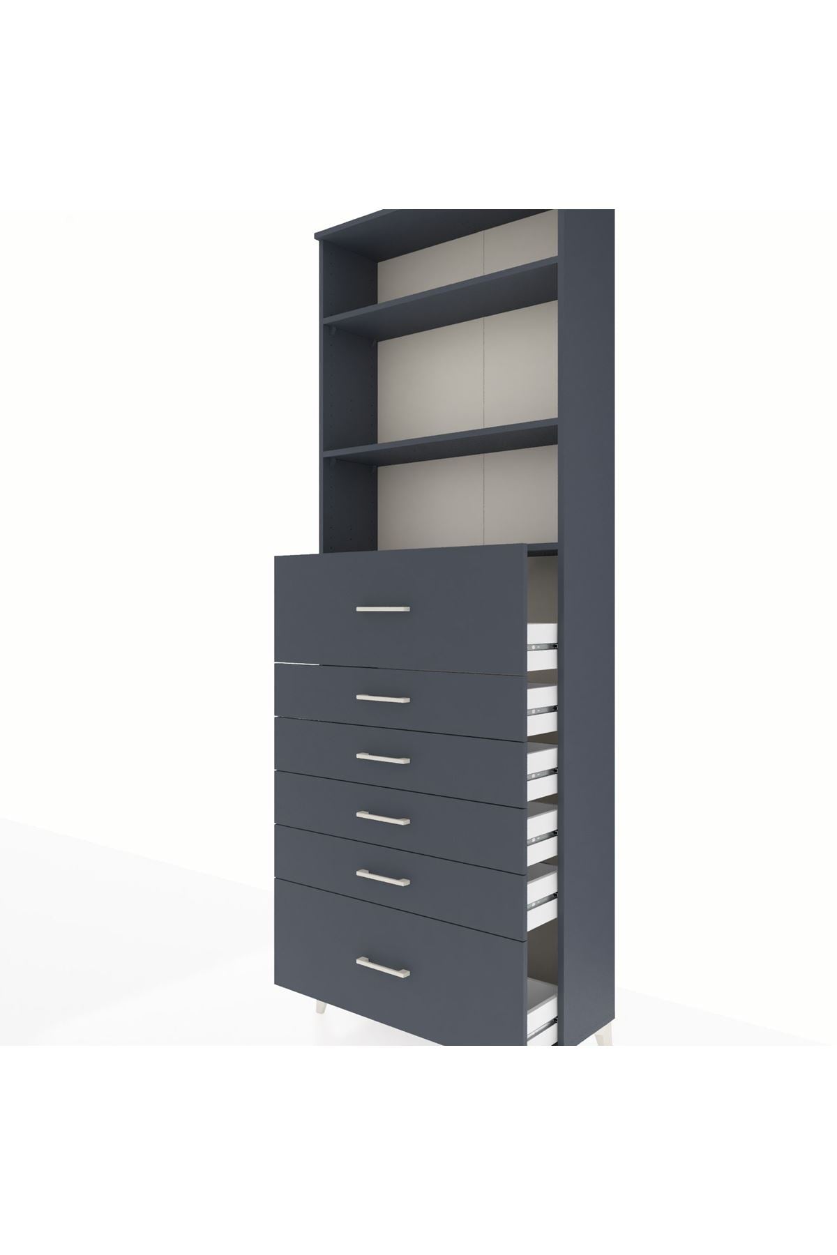 Arges Dolap 3 Raflı 6 Çekmeceli 88x30x243 - S33M184V5A
