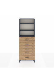 Arges Dolap 3 Raflı 6 Çekmeceli 88x30x243 - S33M184V6A