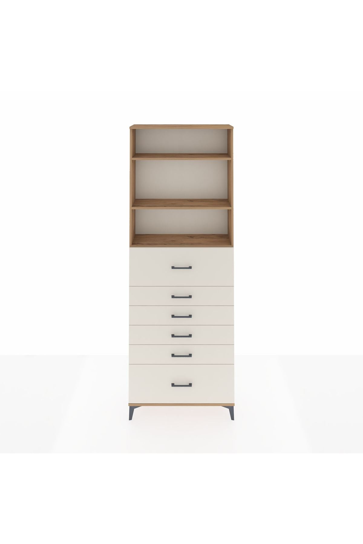 Arges Dolap 3 Raflı 6 Çekmeceli 88x30x243 - S33M184V7A