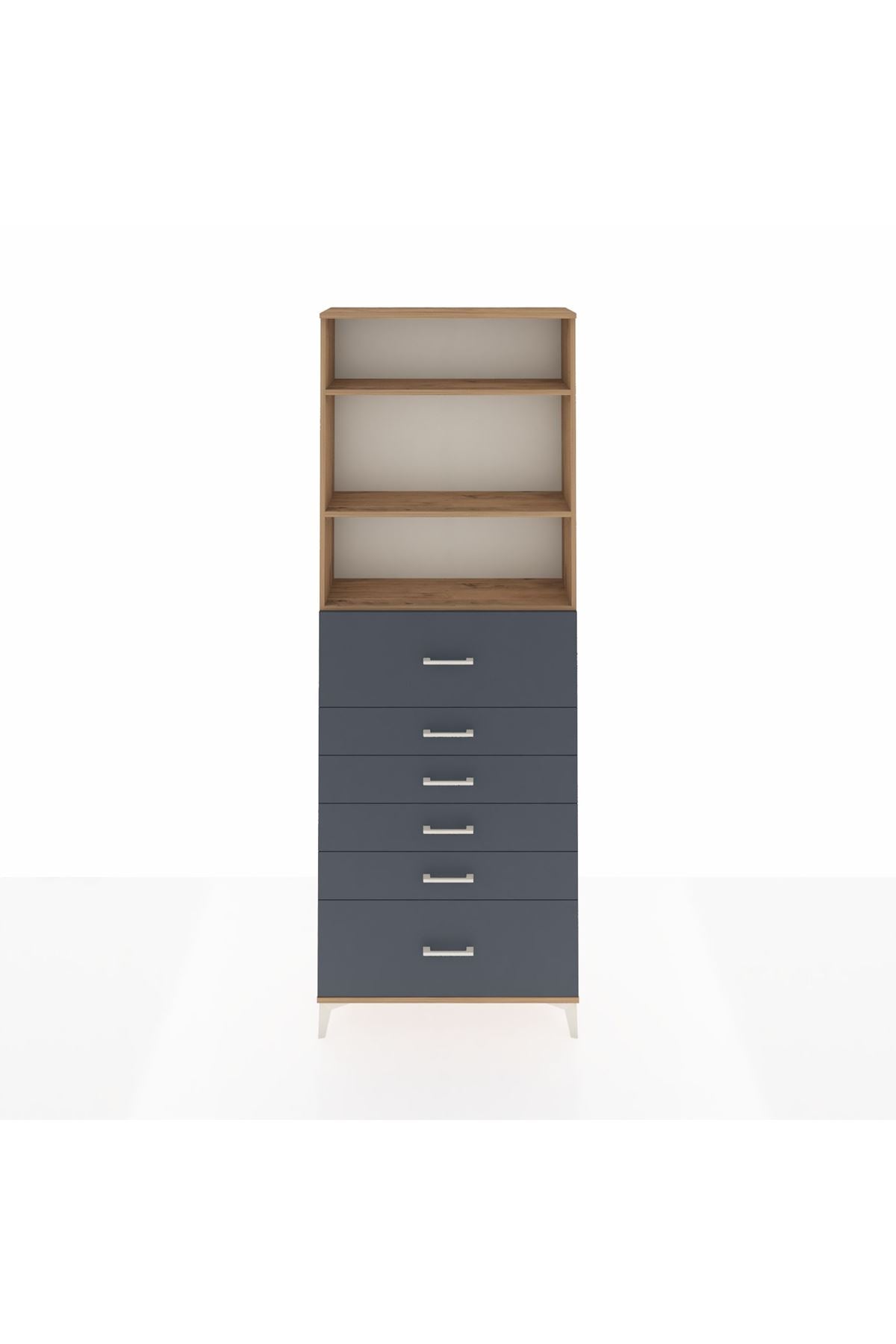 Arges Dolap 3 Raflı 6 Çekmeceli 88x30x243 - S33M184V8A