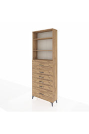 Arges Dolap 3 Raflı 6 Çekmeceli 88x30x243 - S33M184V9A
