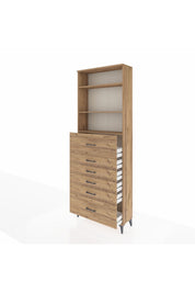 Arges Dolap 3 Raflı 6 Çekmeceli 88x30x243 - S33M184V9A