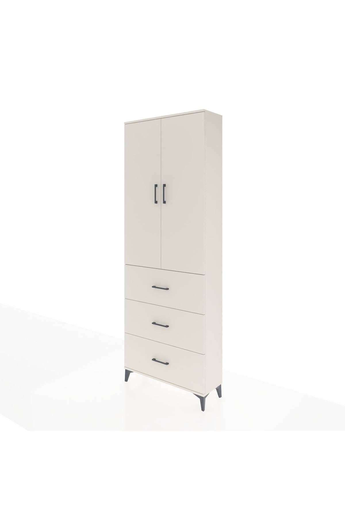 Arges Dolap 4 Raflı 3 Çekmeceli 2 Kapaklı 88x30x243 - S33M185V1A