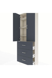 Arges Dolap 4 Raflı 3 Çekmeceli 2 Kapaklı 88x30x243 - S33M185V2A