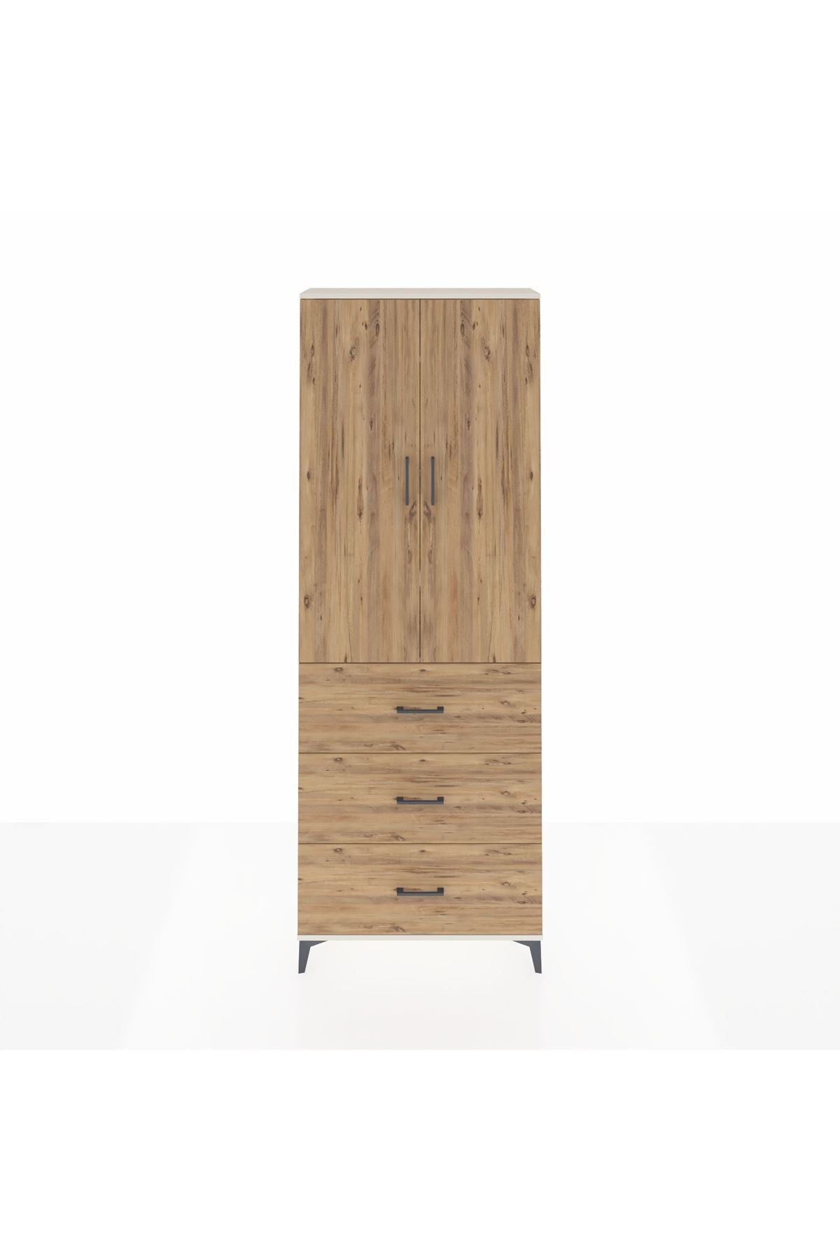 Arges Dolap 4 Raflı 3 Çekmeceli 2 Kapaklı 88x30x243 - S33M185V3A