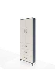 Arges Dolap 4 Raflı 3 Çekmeceli 2 Kapaklı 88x30x243 - S33M185V4A
