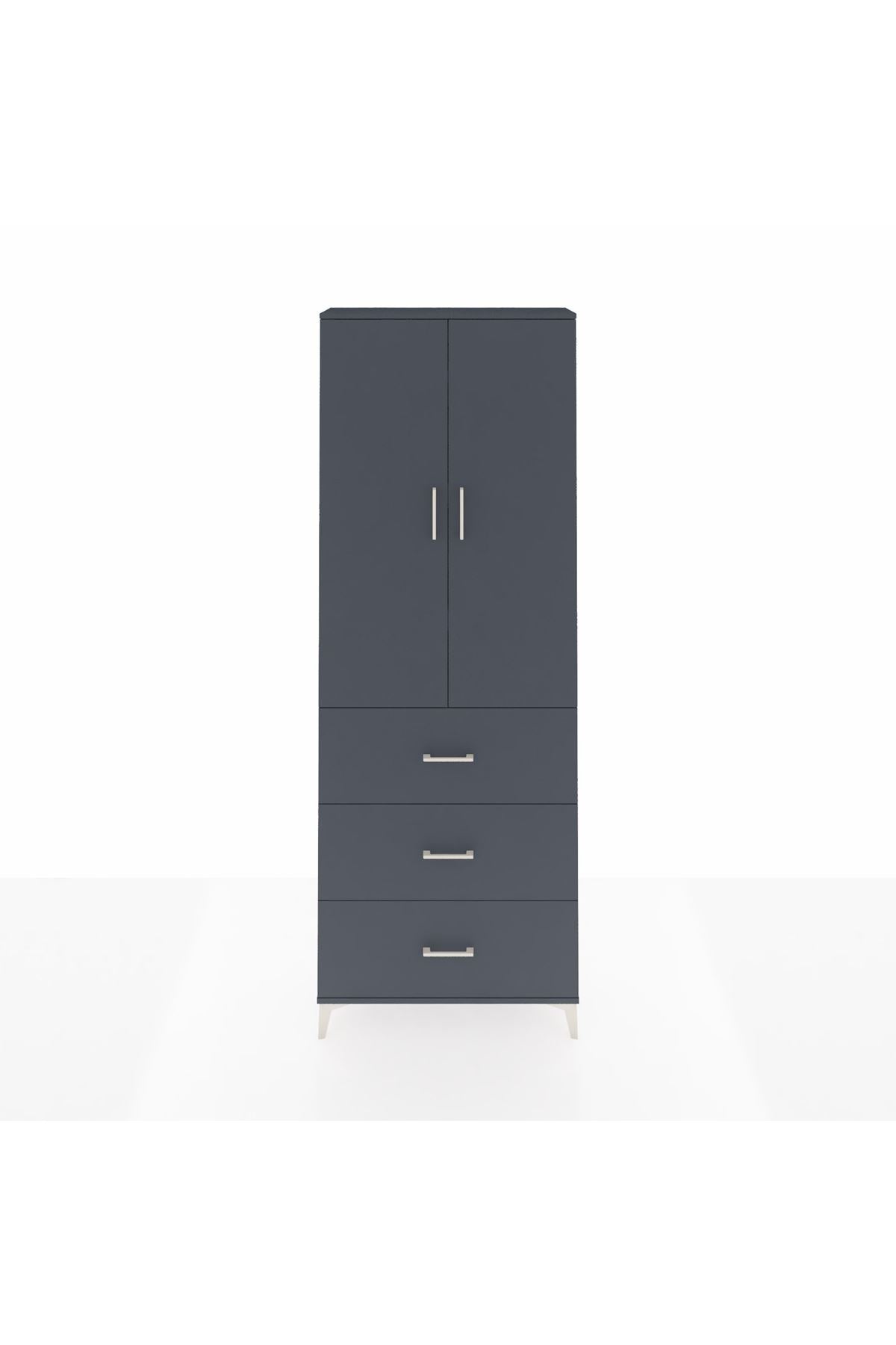 Arges Dolap 4 Raflı 3 Çekmeceli 2 Kapaklı 88x30x243 - S33M185V5A