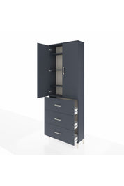 Arges Dolap 4 Raflı 3 Çekmeceli 2 Kapaklı 88x30x243 - S33M185V5A