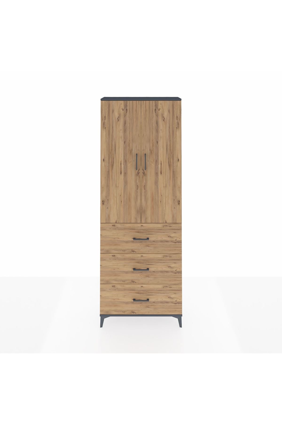 Arges Dolap 4 Raflı 3 Çekmeceli 2 Kapaklı 88x30x243 - S33M185V6A
