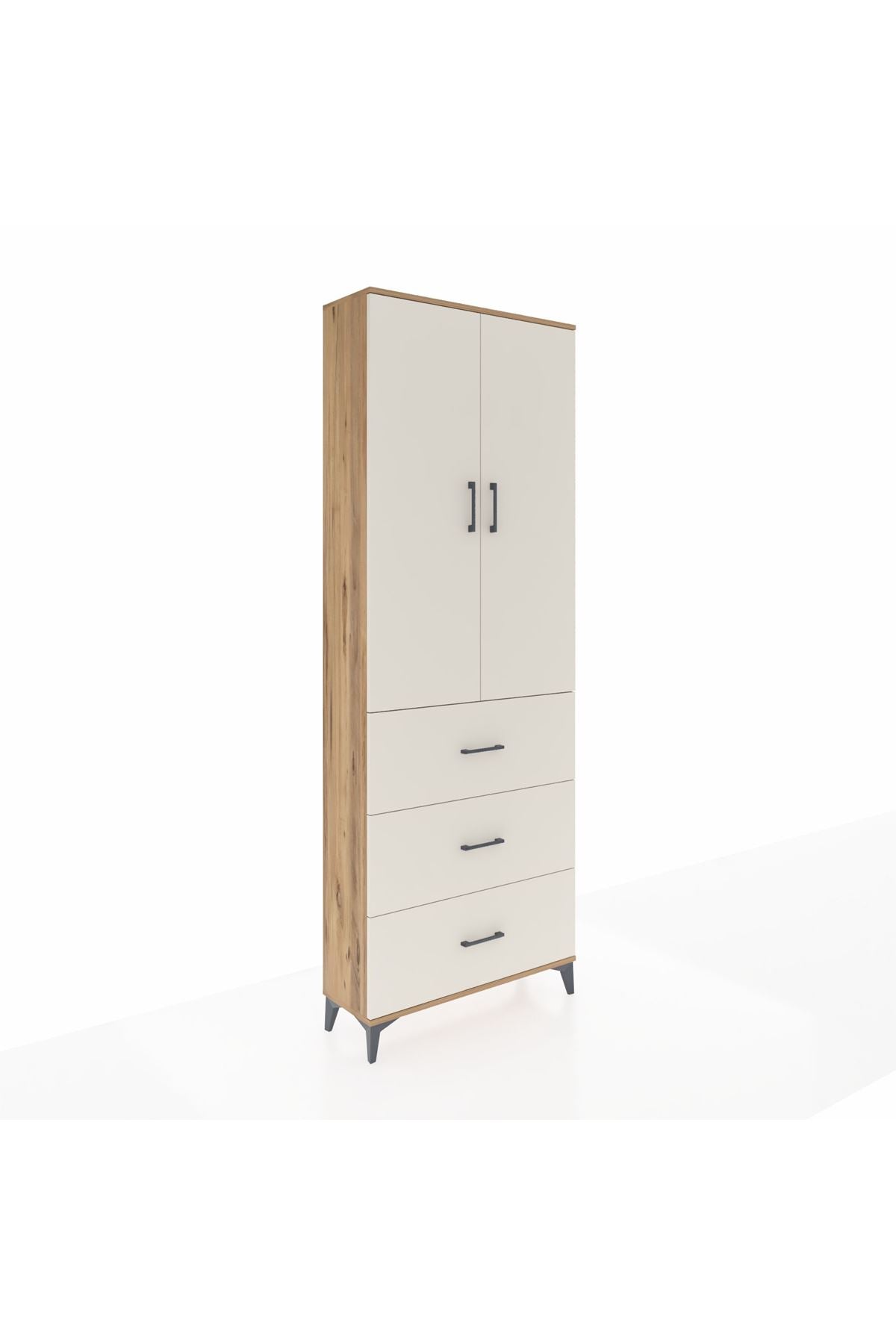 Arges Dolap 4 Raflı 3 Çekmeceli 2 Kapaklı 88x30x243 - S33M185V7A