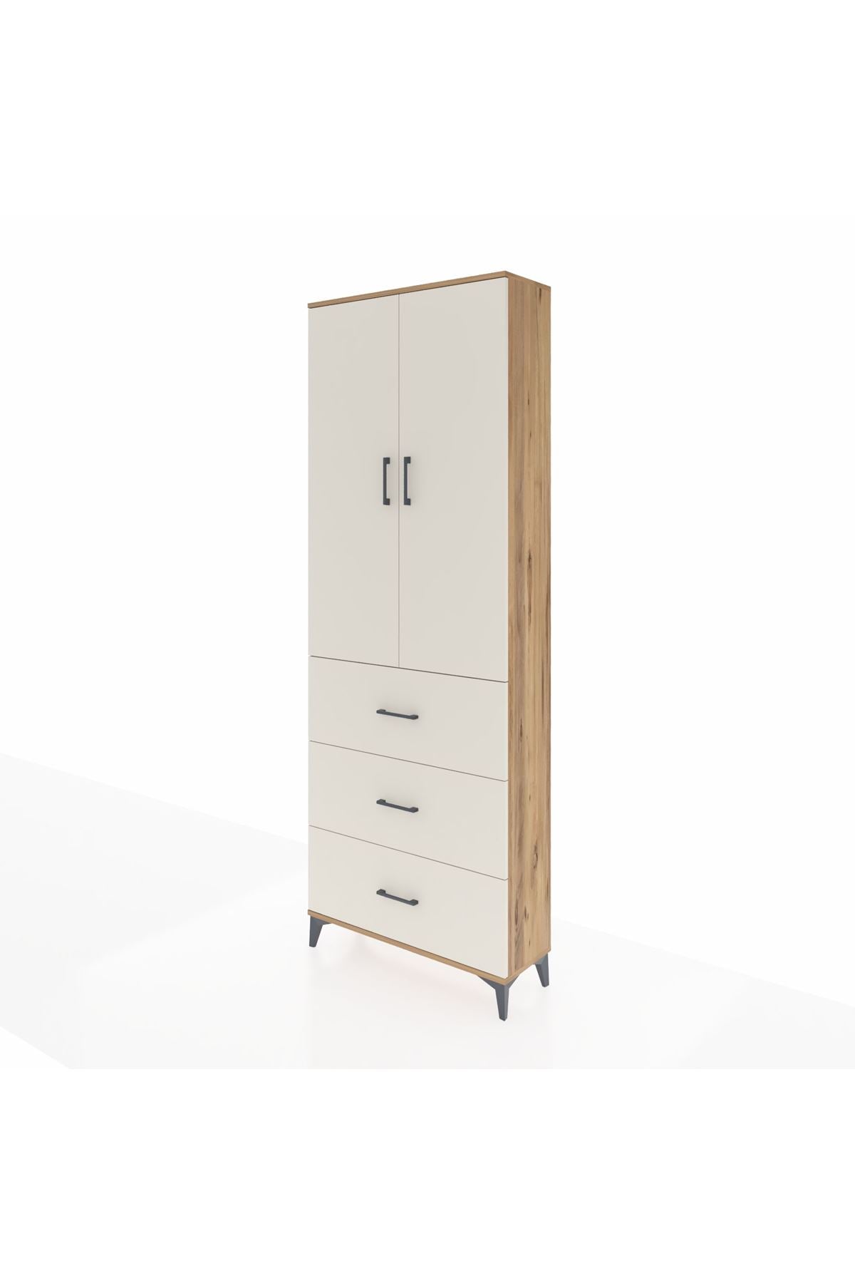 Arges Dolap 4 Raflı 3 Çekmeceli 2 Kapaklı 88x30x243 - S33M185V7A