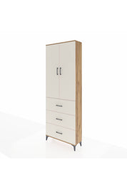 Arges Dolap 4 Raflı 3 Çekmeceli 2 Kapaklı 88x30x243 - S33M185V7A
