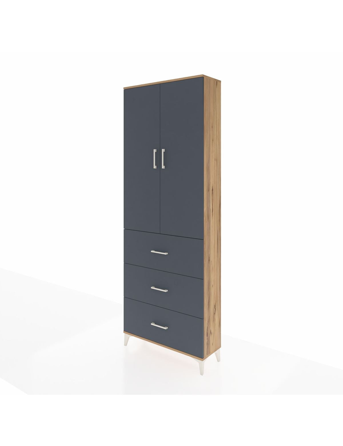 Arges Dolap 4 Raflı 3 Çekmeceli 2 Kapaklı 88x30x243 - S33M185V8A