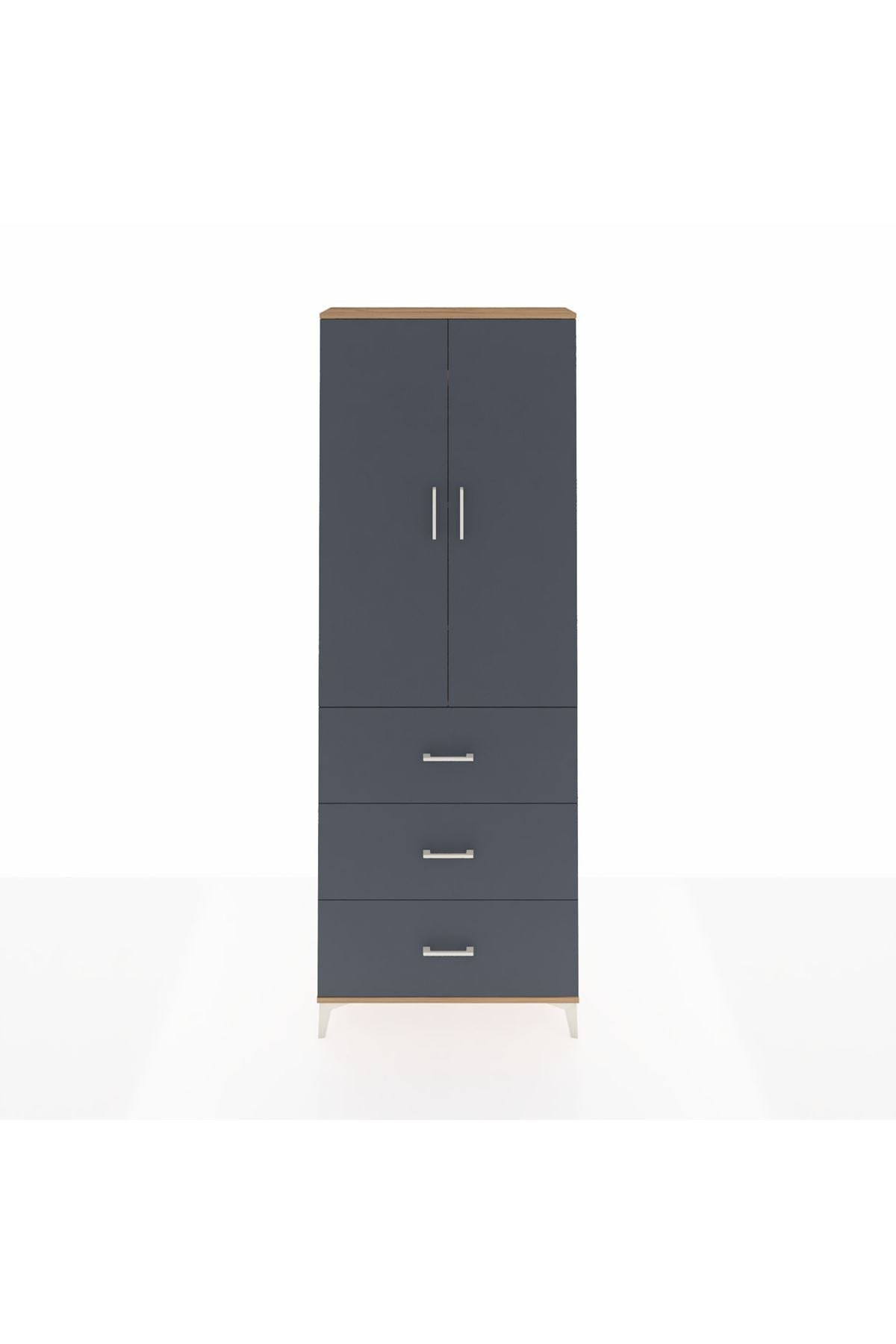 Arges Dolap 4 Raflı 3 Çekmeceli 2 Kapaklı 88x30x243 - S33M185V8A