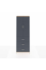Arges Dolap 4 Raflı 3 Çekmeceli 2 Kapaklı 88x30x243