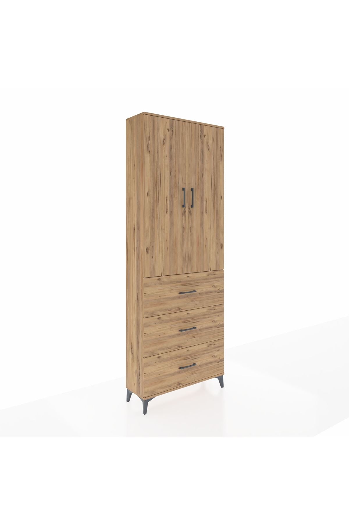 Arges Dolap 4 Raflı 3 Çekmeceli 2 Kapaklı 88x30x243 - S33M185V9A