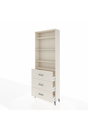 Arges Dolap 4 Raflı 3 Çekmeceli 88x30x243 - S33M186V1A