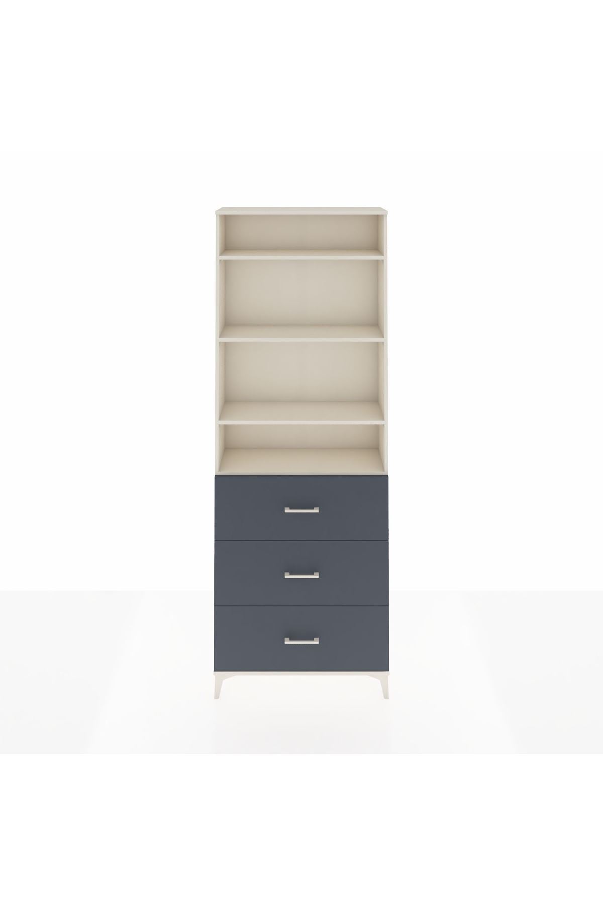 Arges Dolap 4 Raflı 3 Çekmeceli 88x30x243 - S33M186V2A