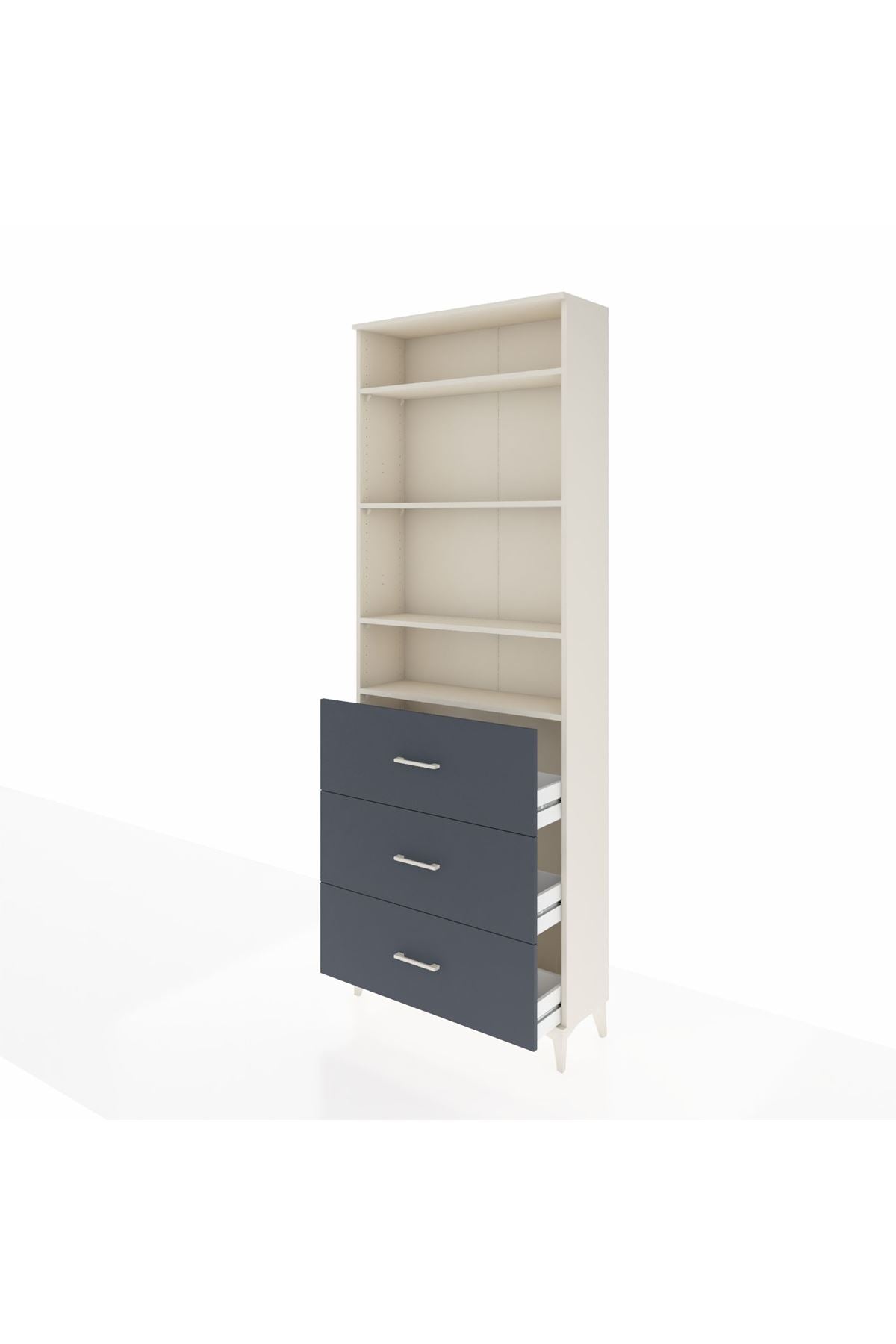 Arges Dolap 4 Raflı 3 Çekmeceli 88x30x243 - S33M186V2A