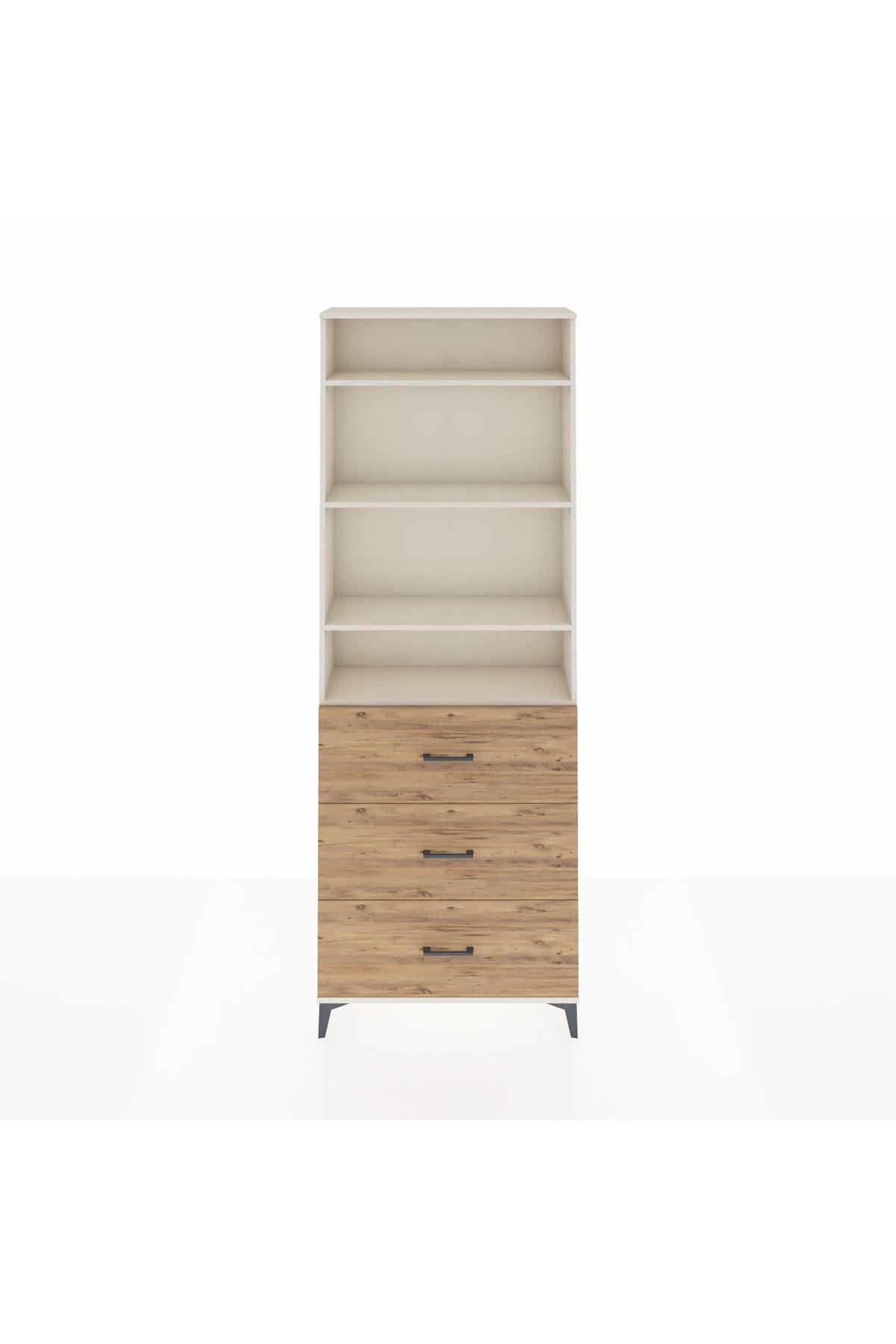 Arges Dolap 4 Raflı 3 Çekmeceli 88x30x243 - S33M186V3A