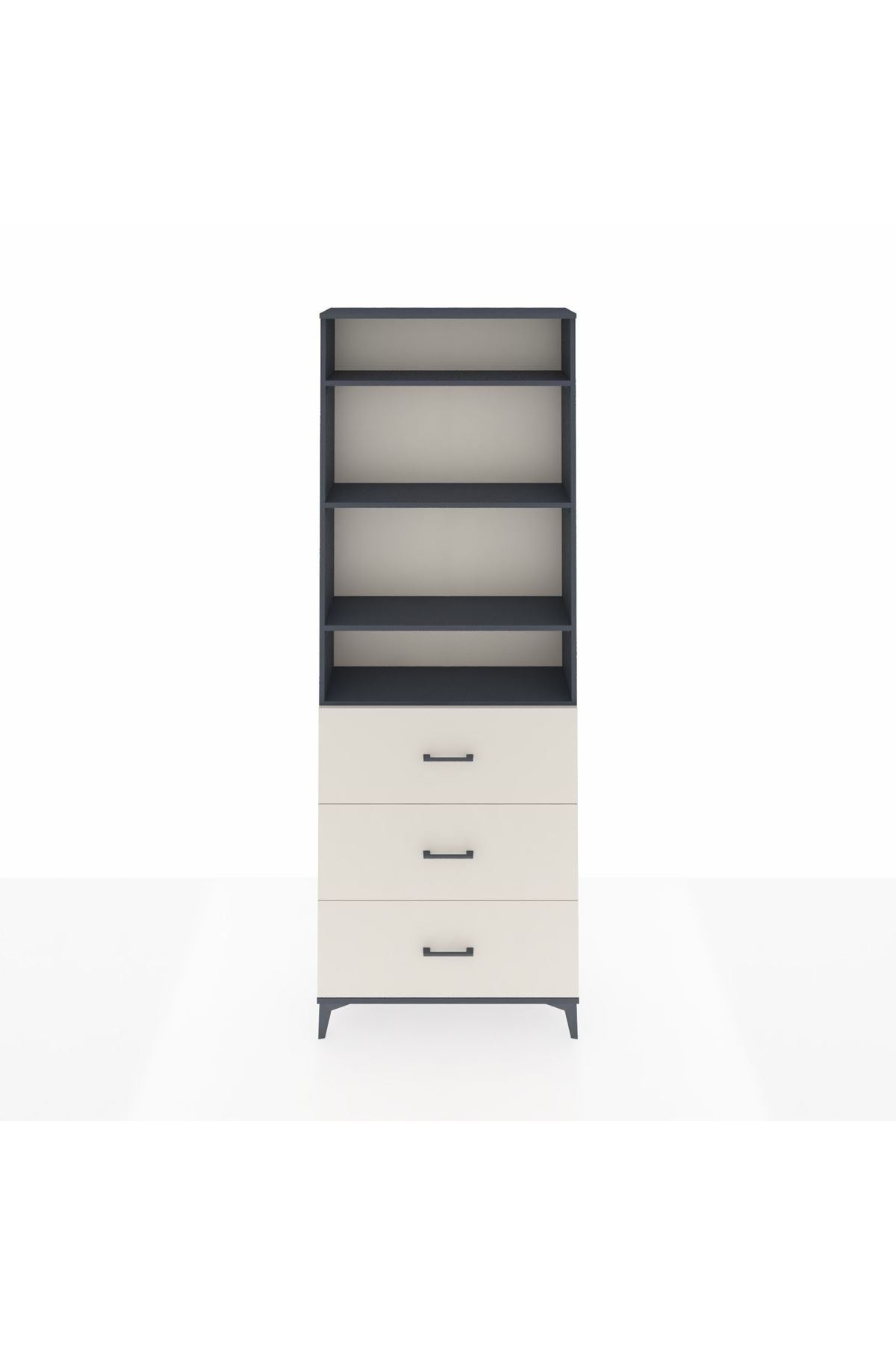 Arges Dolap 4 Raflı 3 Çekmeceli 88x30x243 - S33M186V4A