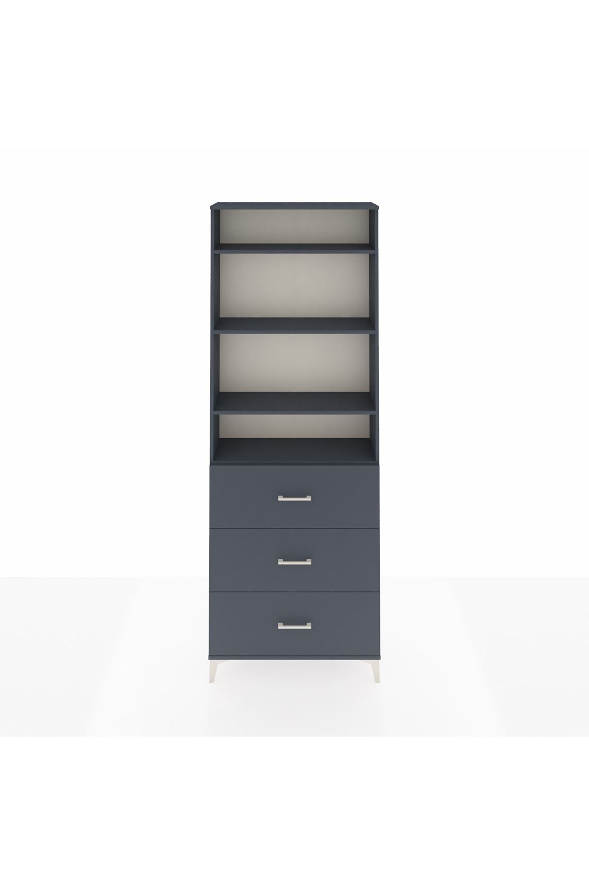 Arges Dolap 4 Raflı 3 Çekmeceli 88x30x243 - S33M186V5A