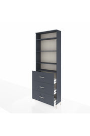 Arges Dolap 4 Raflı 3 Çekmeceli 88x30x243 - S33M186V5A