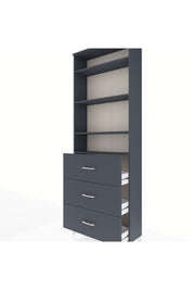 Arges Dolap 4 Raflı 3 Çekmeceli 88x30x243 - S33M186V5A